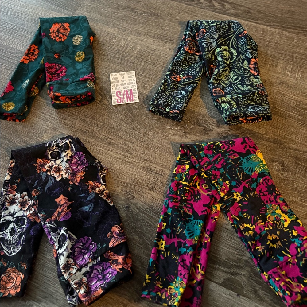 Lularoe kids leggings bundle 4 pk size small med new with tag
